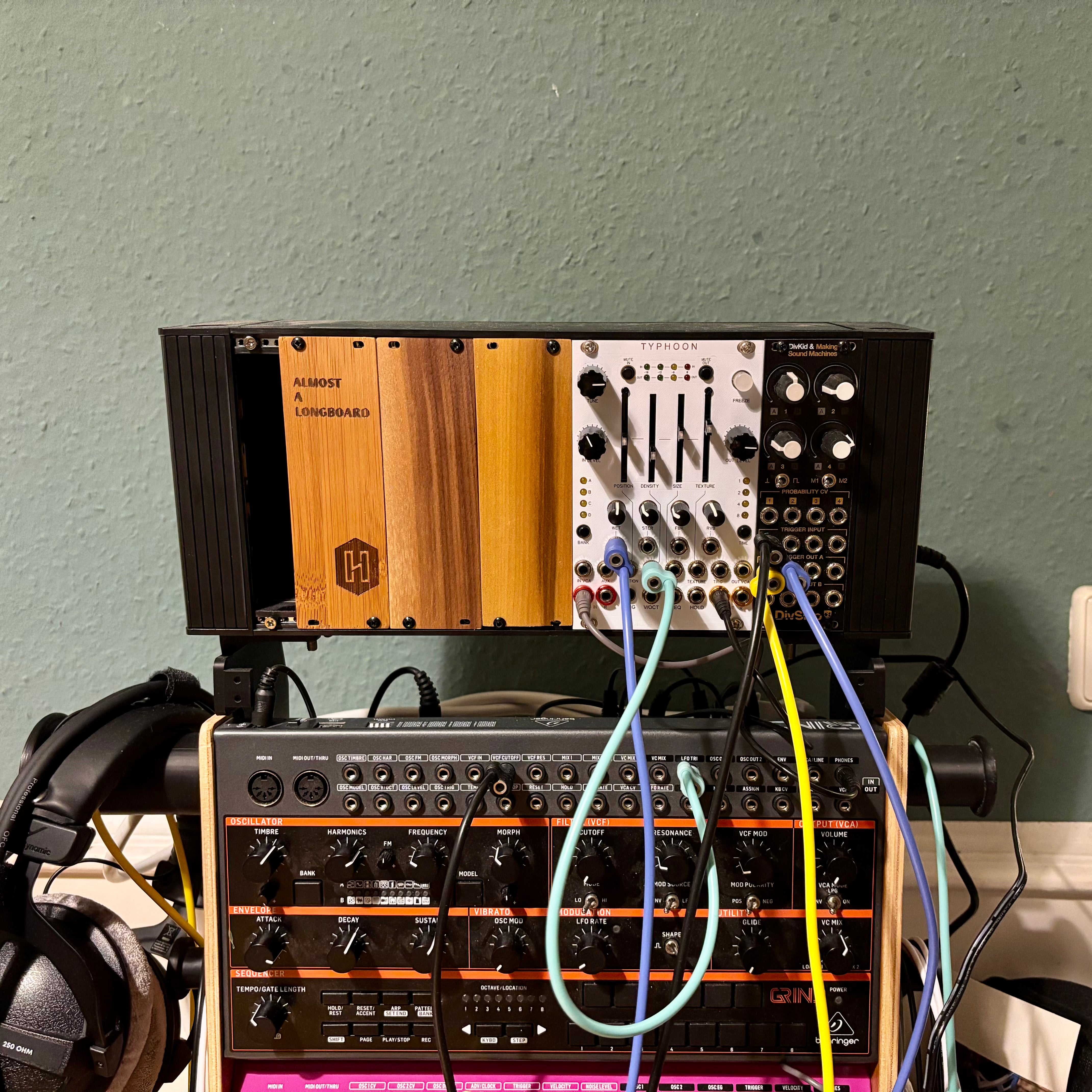Hackbrett Eurorack Blende 8HP / Bambus