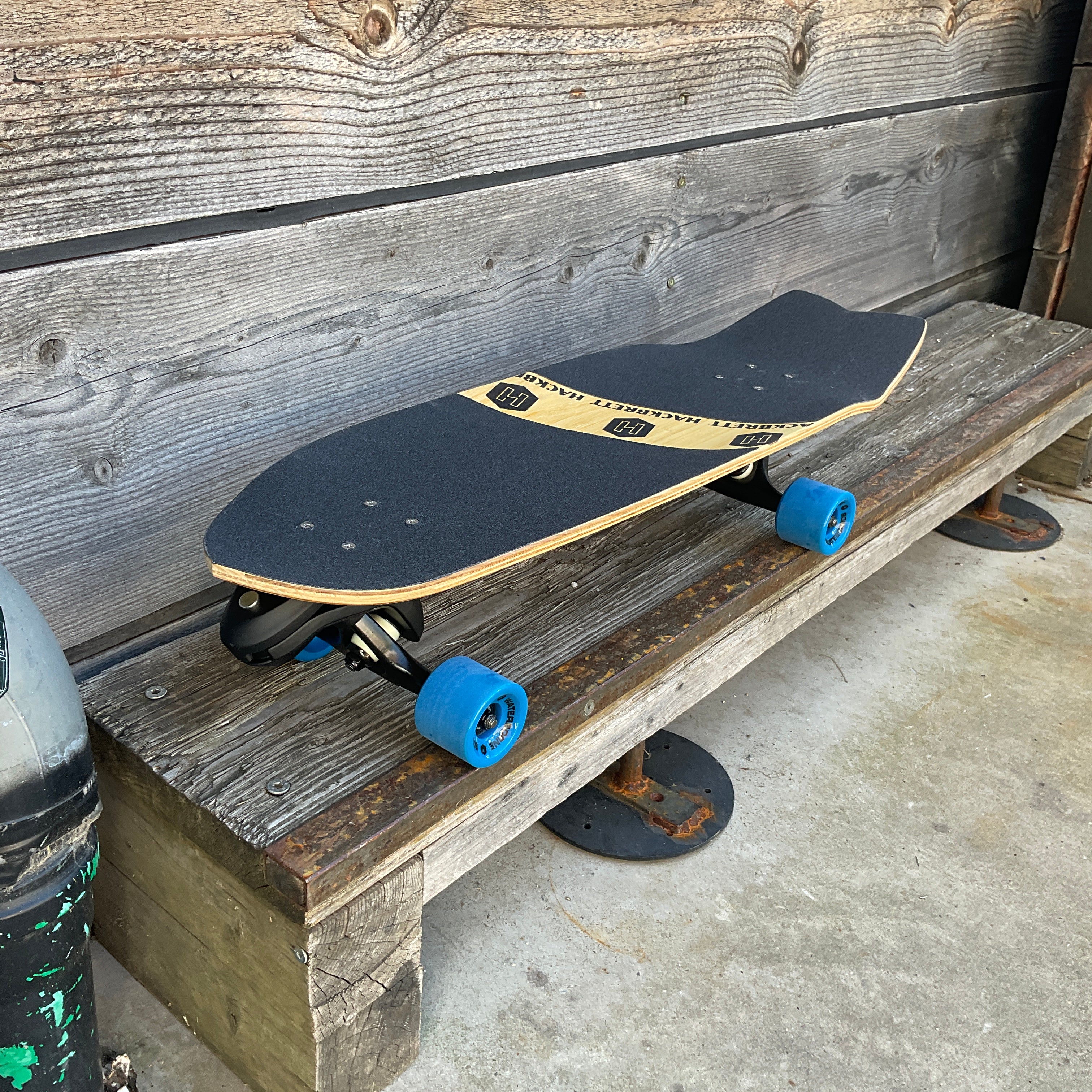 Hackbrett Surfskate 30.9“ Eiche hell Komplettbrett mit Waterborne Achsen