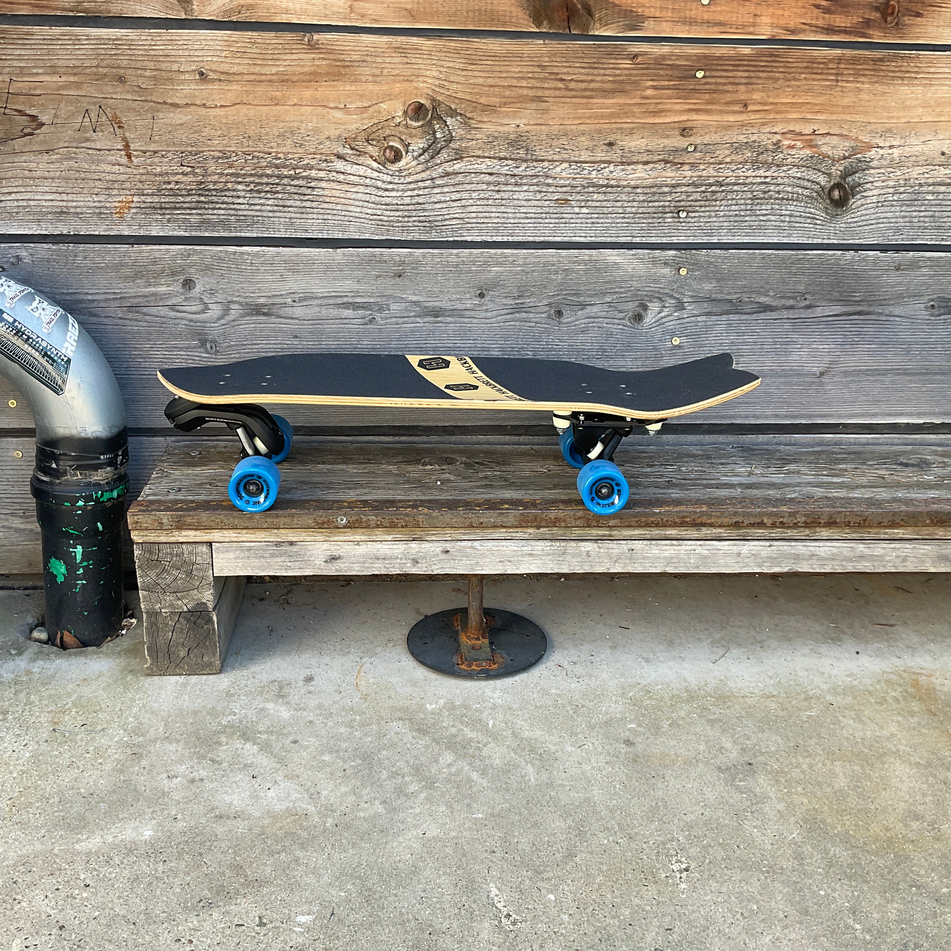 Hackbrett Surfskate 30.9“ Eiche hell Komplettbrett mit Waterborne Achsen
