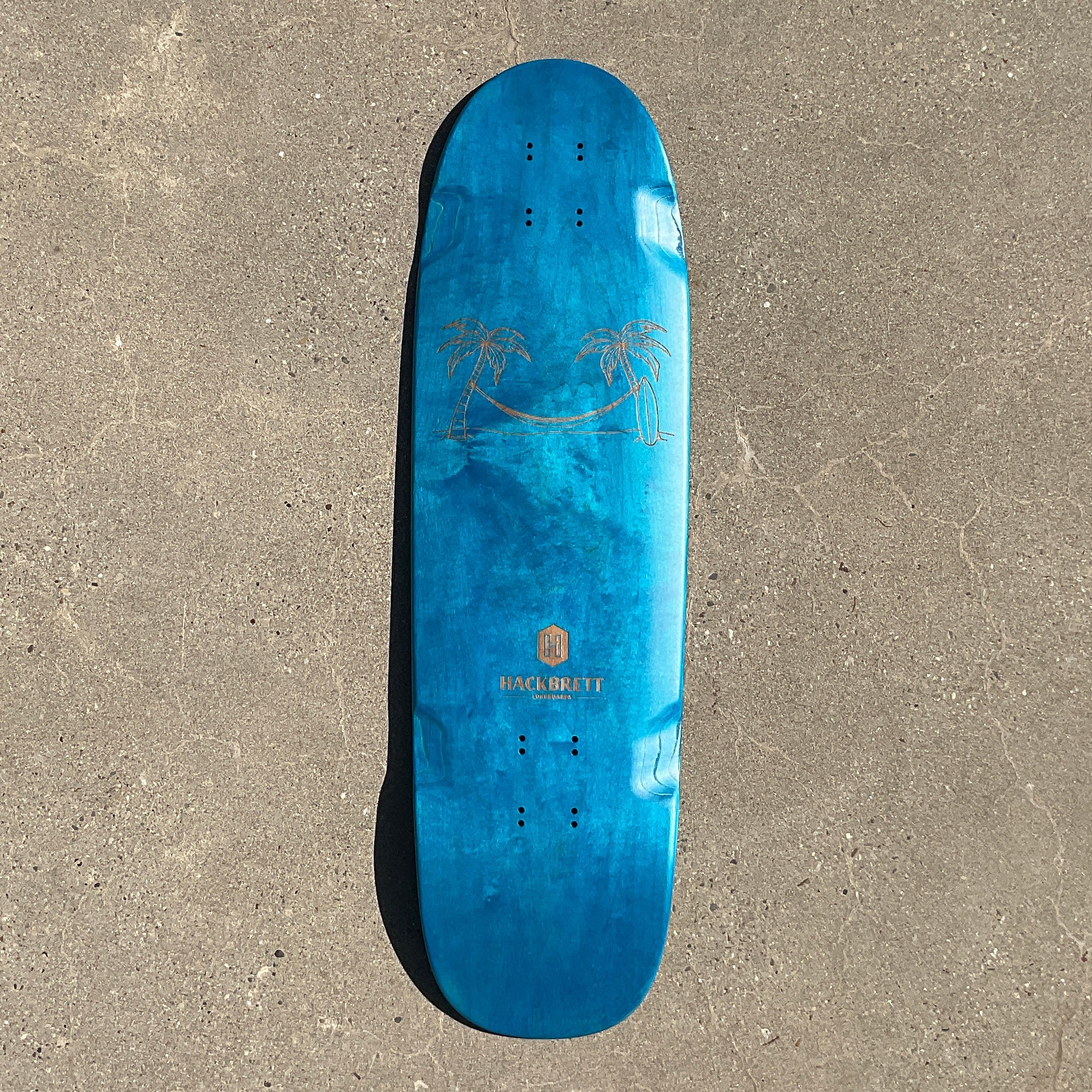 Hackbrett Cruiser Ahorn V2 30.9 V2 Chillen am Strand / blau