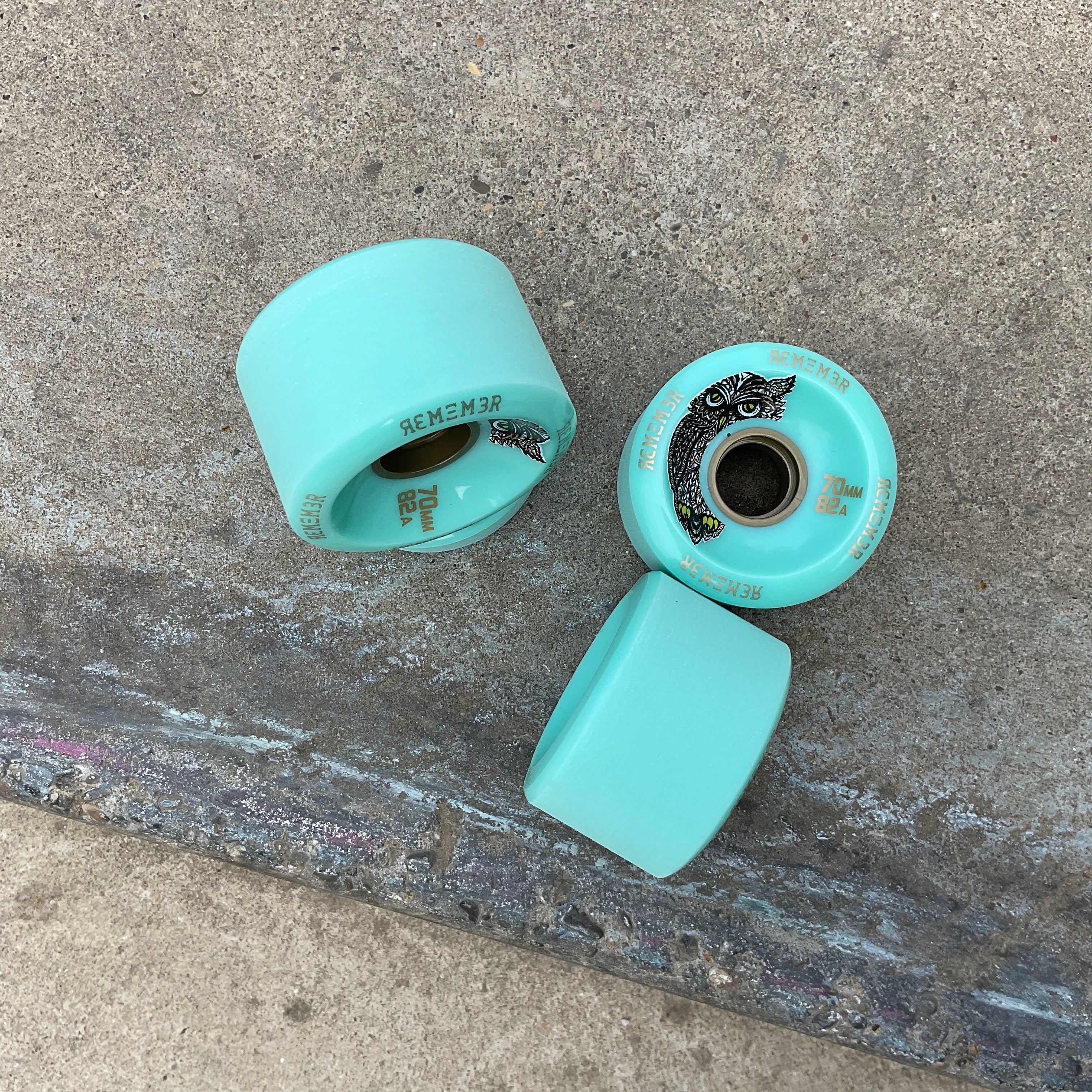 Remember Collective Hoot Wheels 70mm Seafoam Green 82a