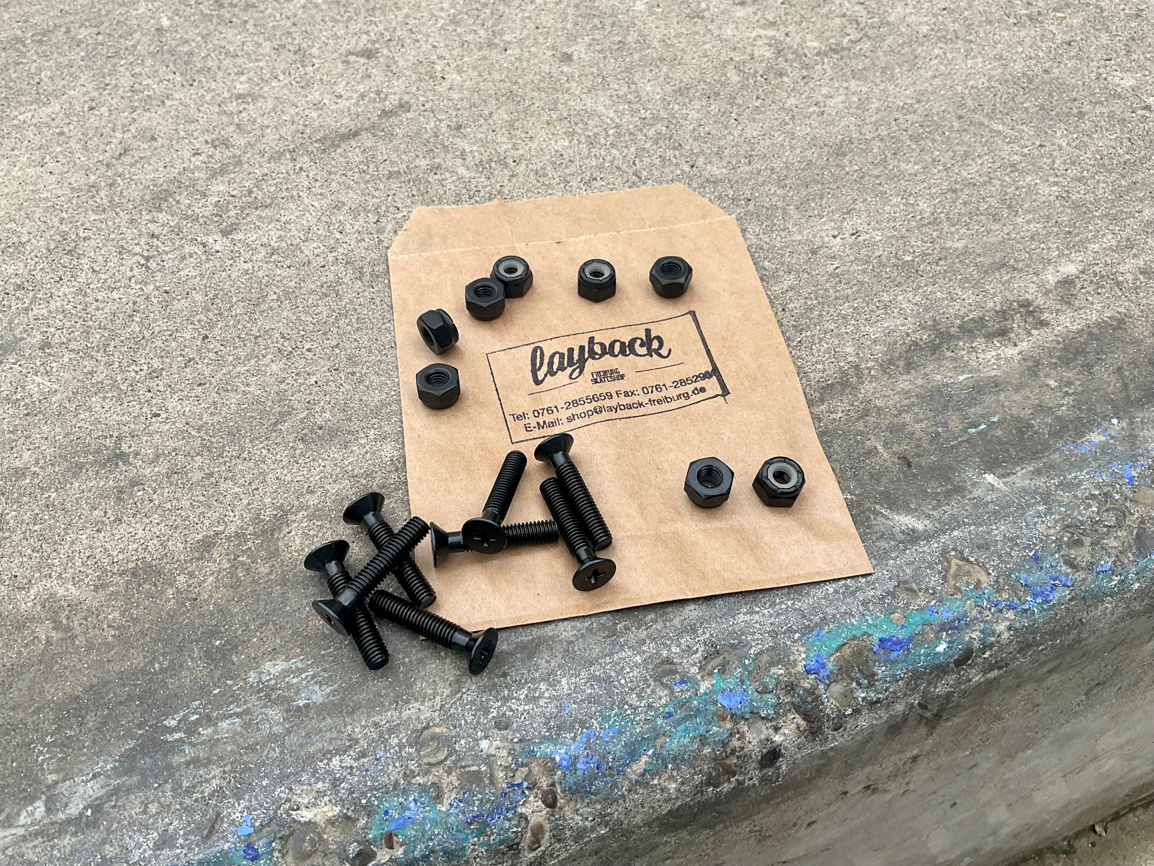 Schrauben 1" Senkkopf Kreuz layback-skateshop.myshopify.com Longboard Skateboard