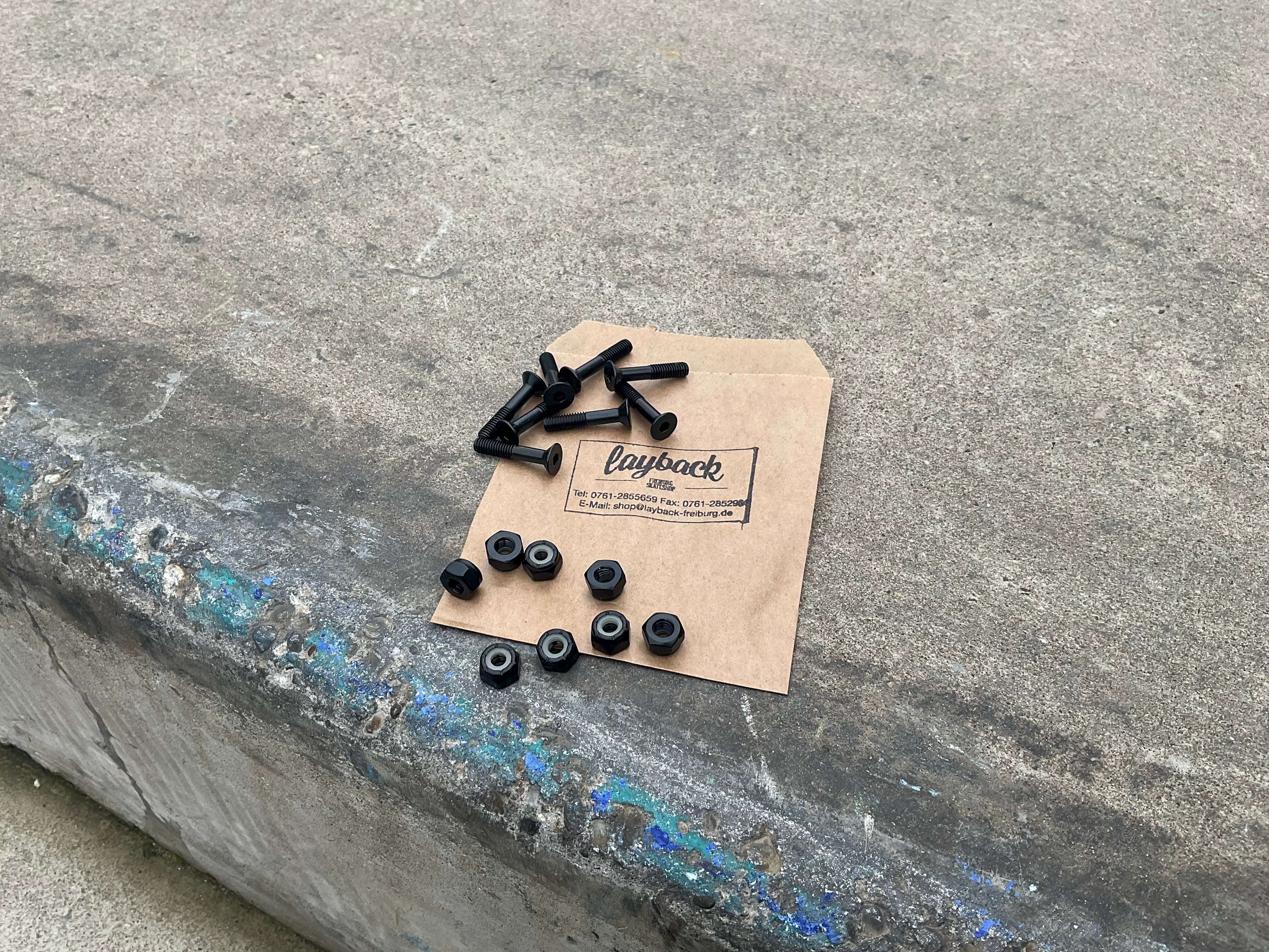 Schrauben 1“ Senkkopf Inbus layback-skateshop.myshopify.com Longboard Skateboard