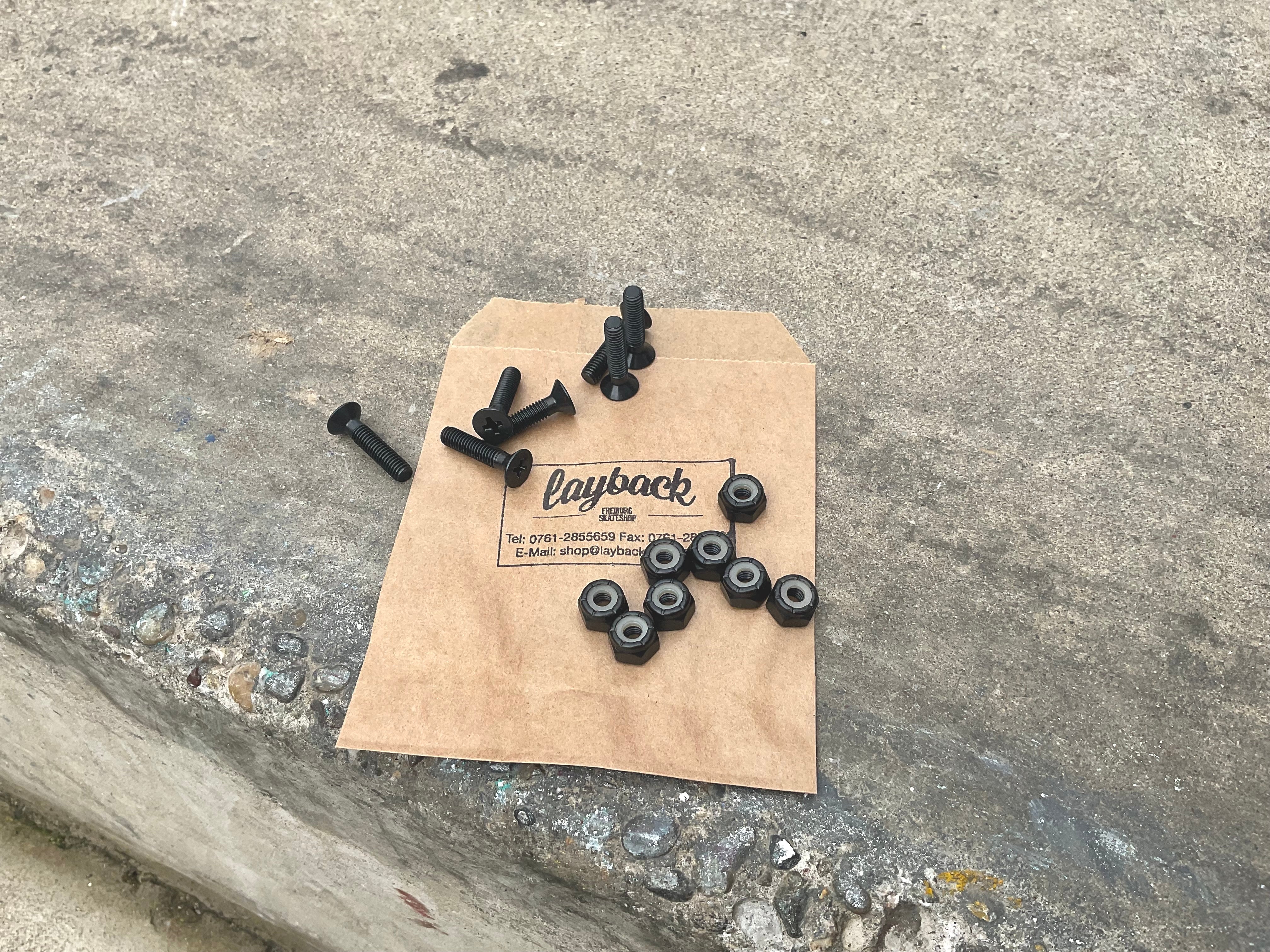 Schrauben 7/8" Senkkopf Kreuz layback-skateshop.myshopify.com Longboard Skateboard